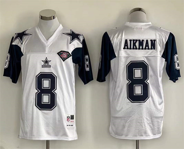 Men's Dallas Cowboys Troy Aikman White Legacy Replica jersey
