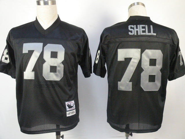 Men's Oakland Raiders Art Shell Black Legacy Replica Jersey1