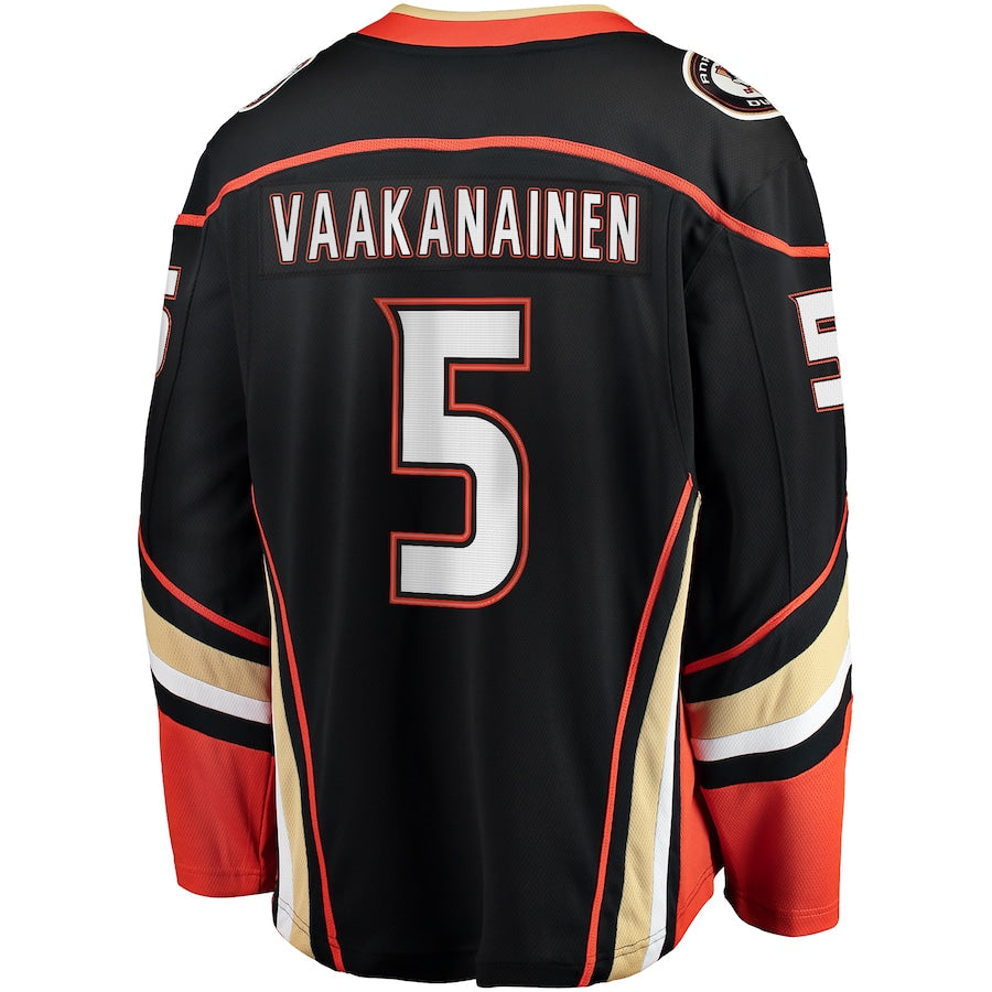 Urho Vaakanainen Anaheim Ducks Home Premier Breakaway Jersey - Black