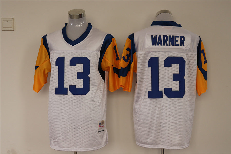 Men's San Louis Rams Kurt Warner White Legacy Replica jersey