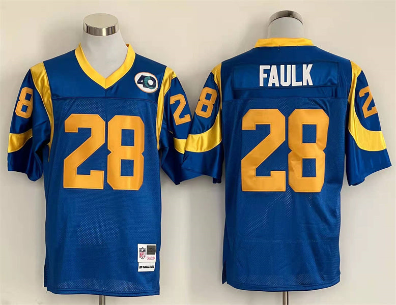 Men's San Louis Rams Marshall Faulk Blue Legacy Replica jersey