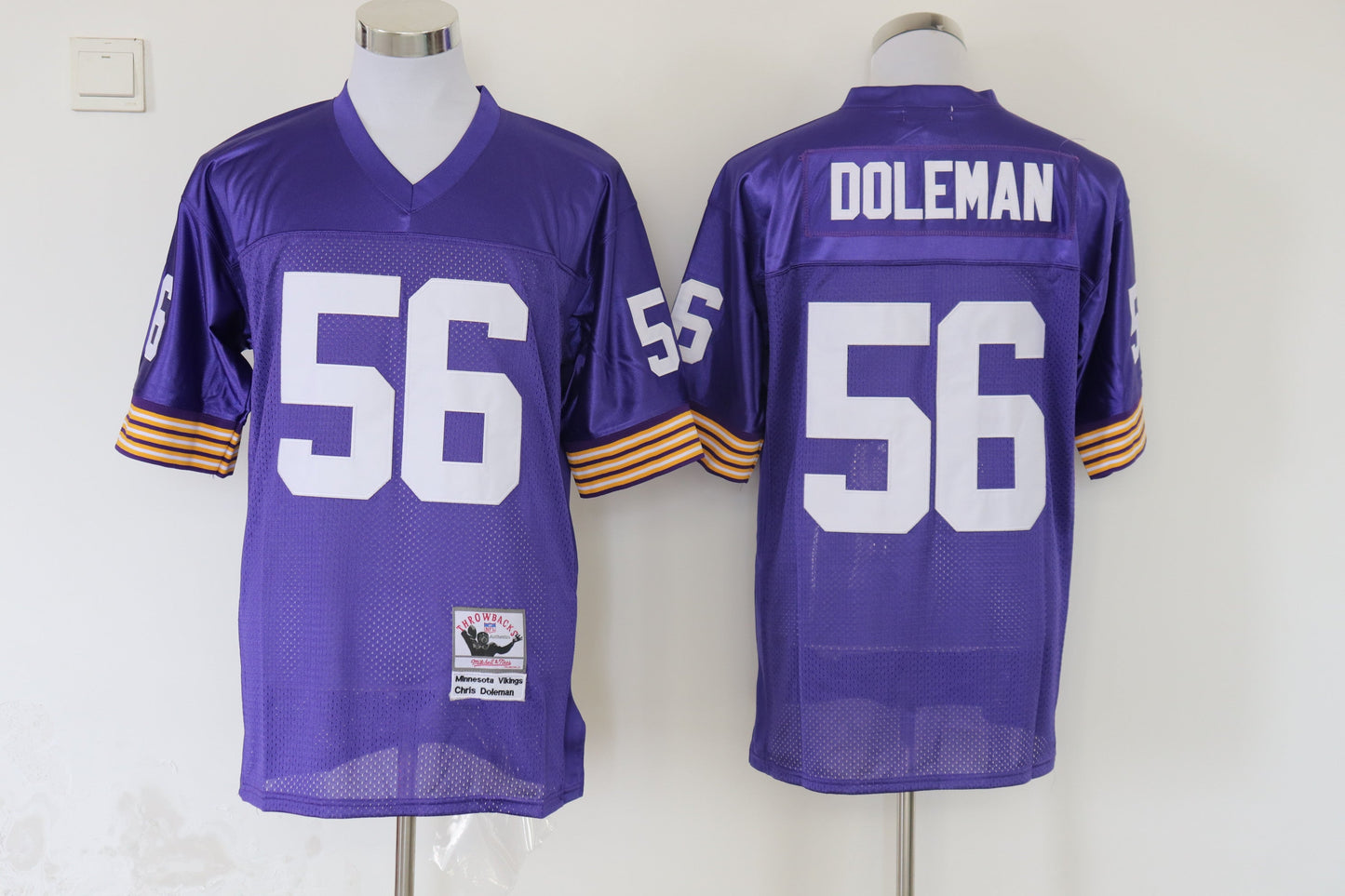 Men's Minnesota Vikings Chris Doleman Purple Legacy Replica Jersey1