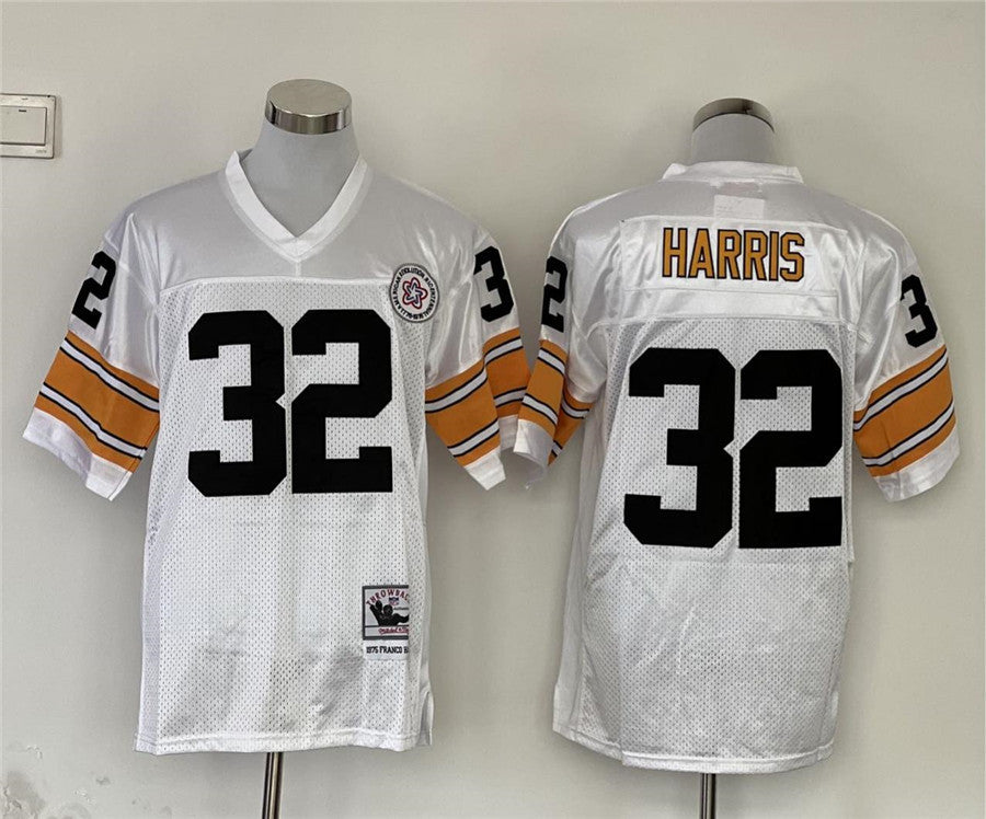 Men's Pittsburgh Steelers Franco Harris White Legacy Replica jersey