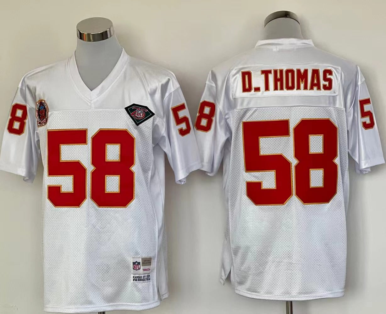 Men's Kansas City Chiefs Derrick Thomas White Legacy Replica Jersey1