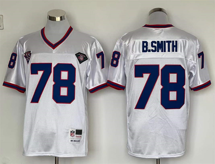 Men's Buffalo Bills Bruce Smith White Legacy Replica Player jersey