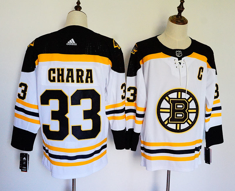 Men's Boston Bruins Zdeno Chara #33 White Replica Player Game jersey