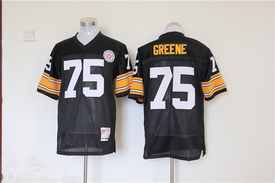 Men's Pittsburgh Steelers Joe Greene Black Legacy Replica Jersey1