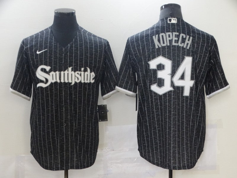 Men's Chicago White Sox Michael Kopech #34 Black Stitched jersey