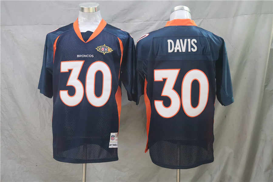 Men's Denver Broncos Terrell Davis Navy Legacy Replica Jersey1
