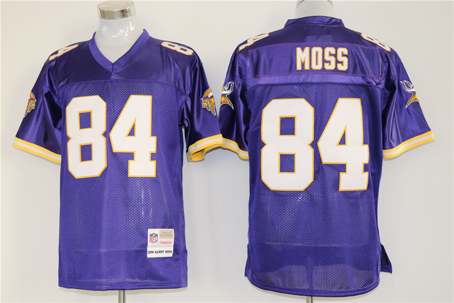 Men's Minnesota Vikings Randy Moss Purple Legacy Replica Jersey1