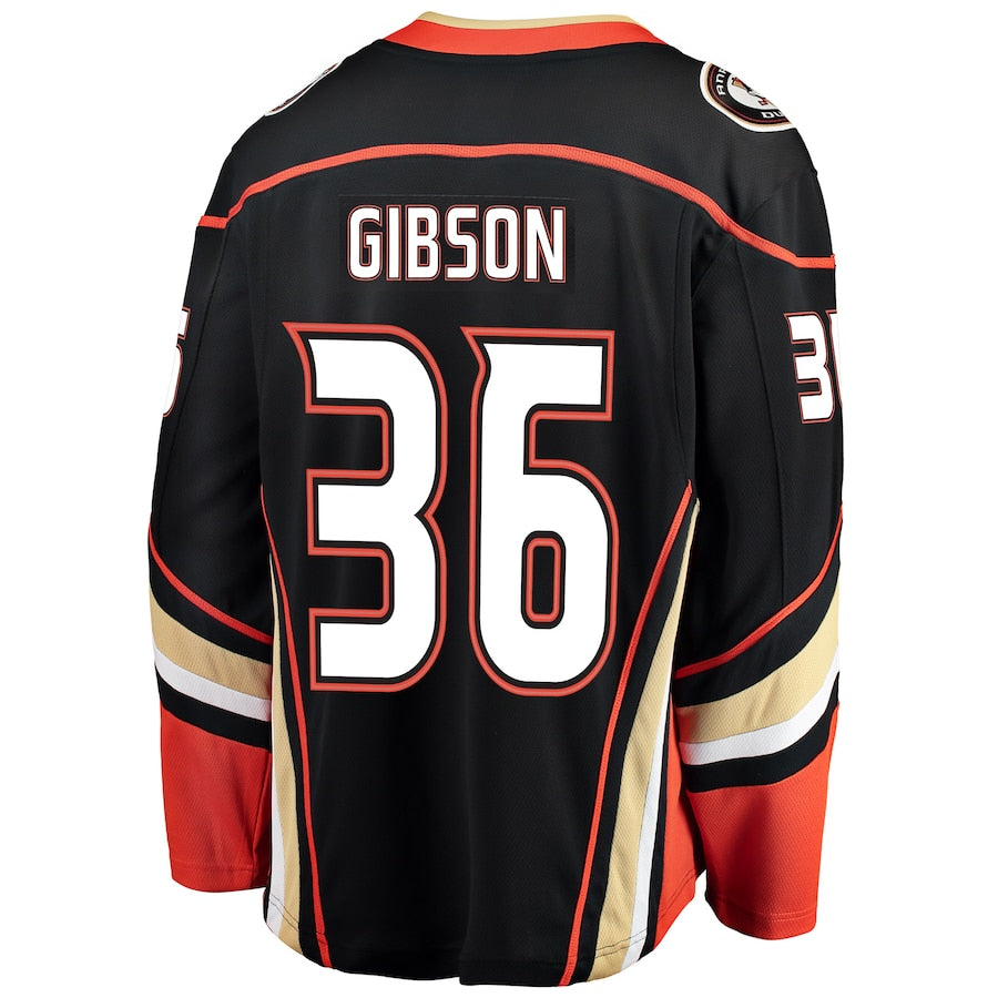 John Gibson Anaheim Ducks Breakaway Jersey - Black