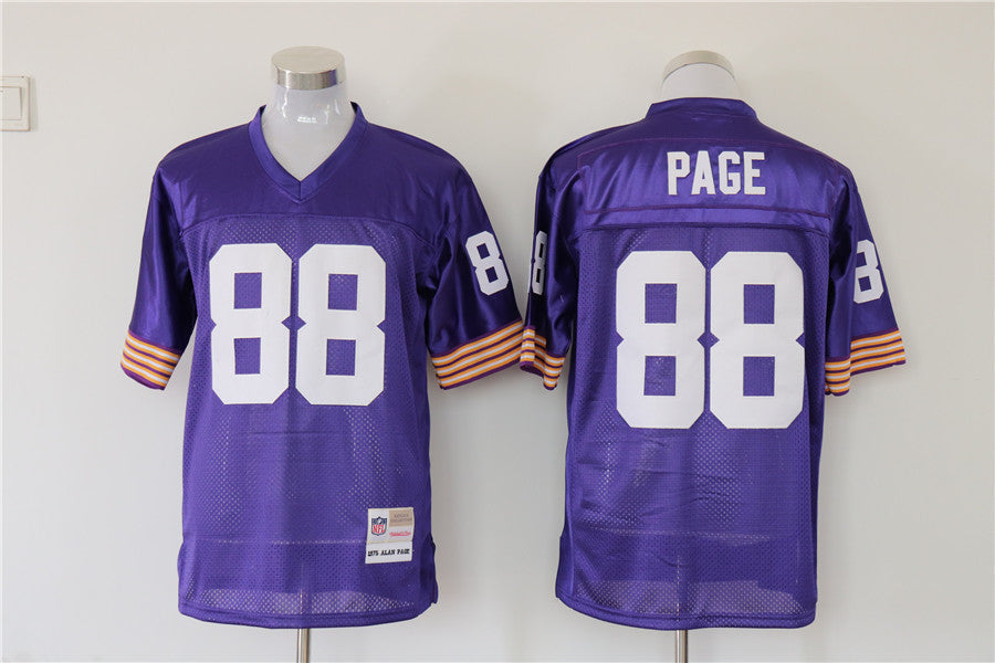 Men's Minnesota Vikings Alan Page Purple Legacy Replica Jersey1