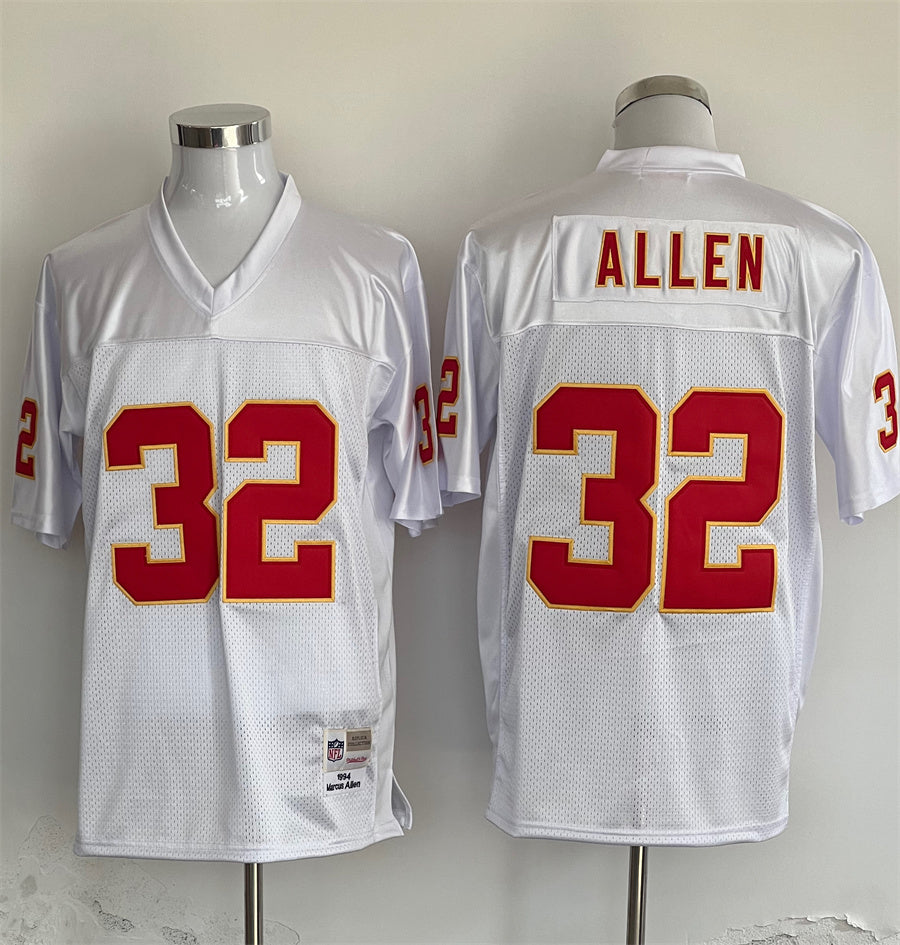 Men's Kansas City Chiefs Marcus Allen White Legacy Replica Jersey1