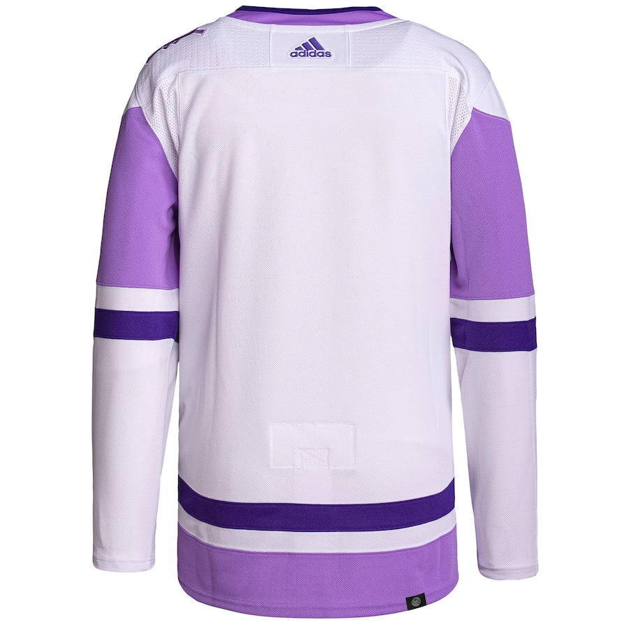 Montreal Canadiens Hockey Fights Cancer Primegreen Blank Practice Jersey - White/Purple