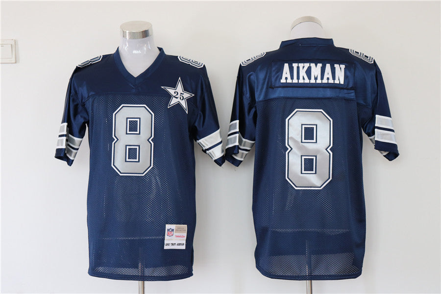 Men's Dallas Cowboys Troy Aikman Navy Legacy Replica Jersey1