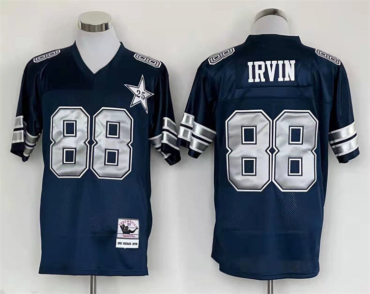 Men's Dallas Cowboys Michael Irvin Navy Legacy Replica Player Jersey1