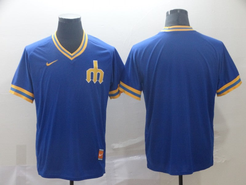 Men's Seattle Mariners Blue Replica Blank jersey