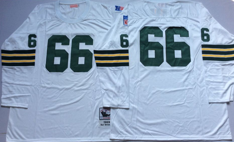 Men's Green Bay Packers Ray Nitschke White Legacy Replica Jersey1