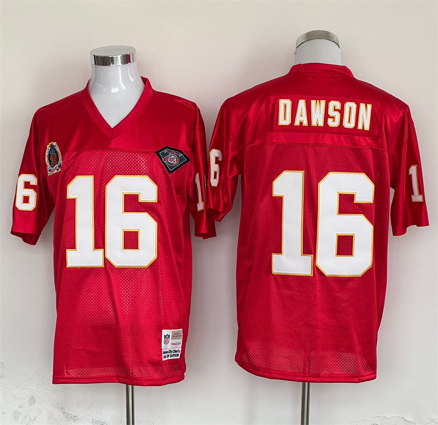 Men's Kansas City Chiefs Len Dawson Red Legacy Replica Jersey1