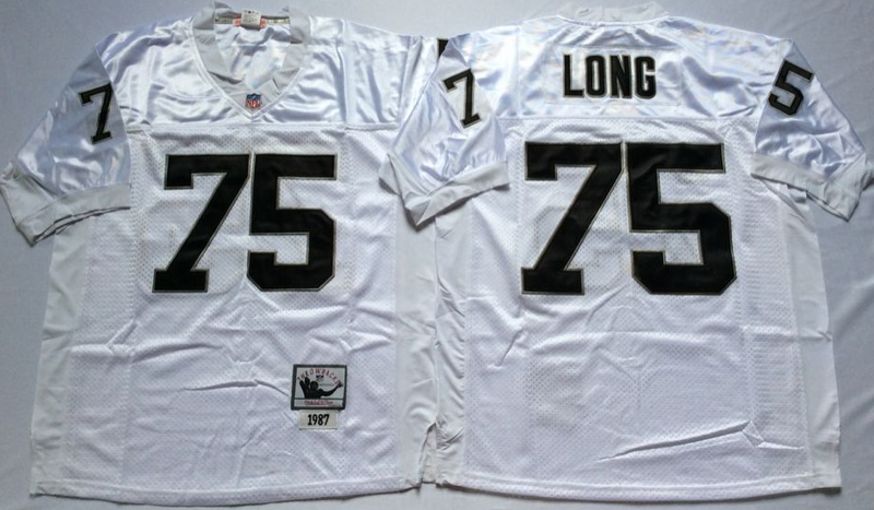 Men's Oakland Raiders Howie Long White Legacy Replica Jersey1