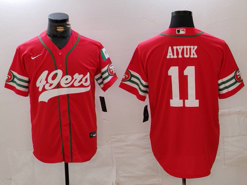 Men's San Francisco 49ers Brandon Aiyuk #11 Scarlet Player Game jersey