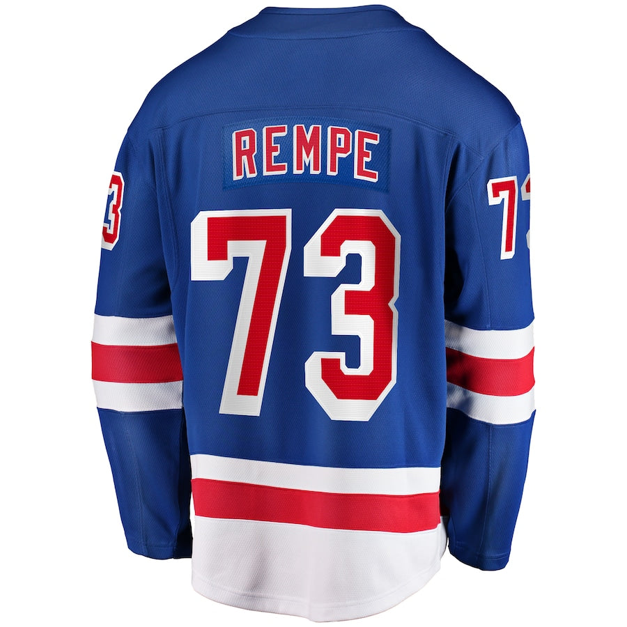Matt Rempe New York Rangers Home Breakaway Jersey - Blue