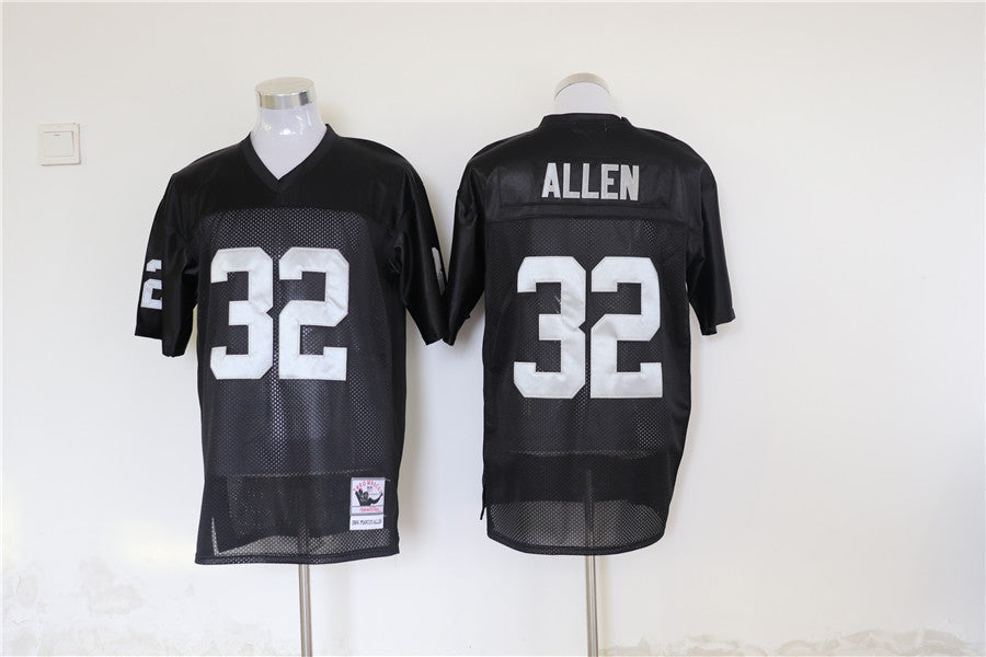 Men's Oakland Raiders Marcus Allen Black Legacy Replica Jersey1