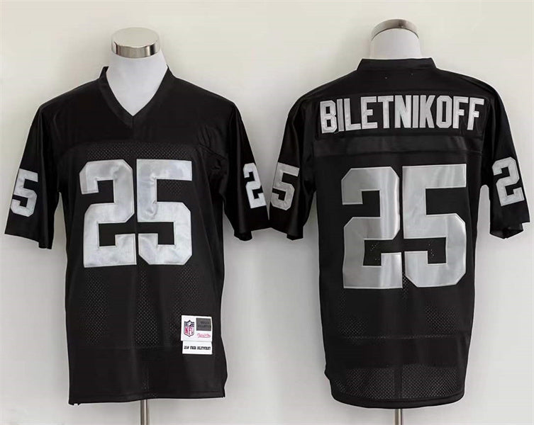 Men's Oakland Raiders Fred Biletnikoff Black Legacy Replica Jersey1