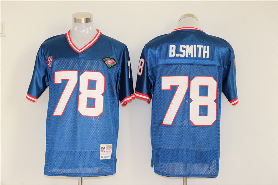 Men's Buffalo Bills Bruce Smith Blue Legacy Replica Player jersey