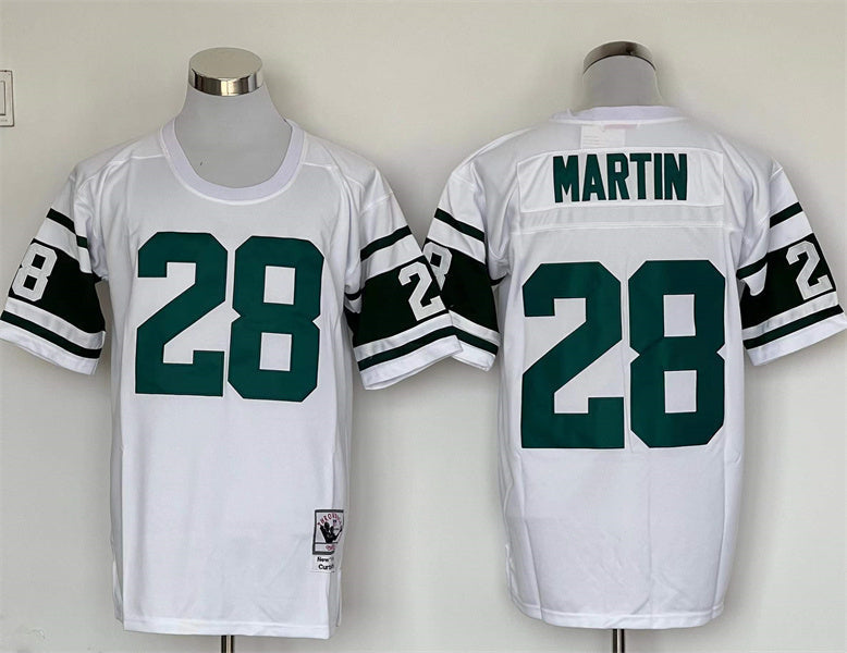 Men's New York Jets Curtis Martin White Legacy Replica Jersey1