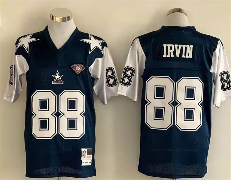 Men's Dallas Cowboys Michael Irvin Navy Legacy Replica Jersey1