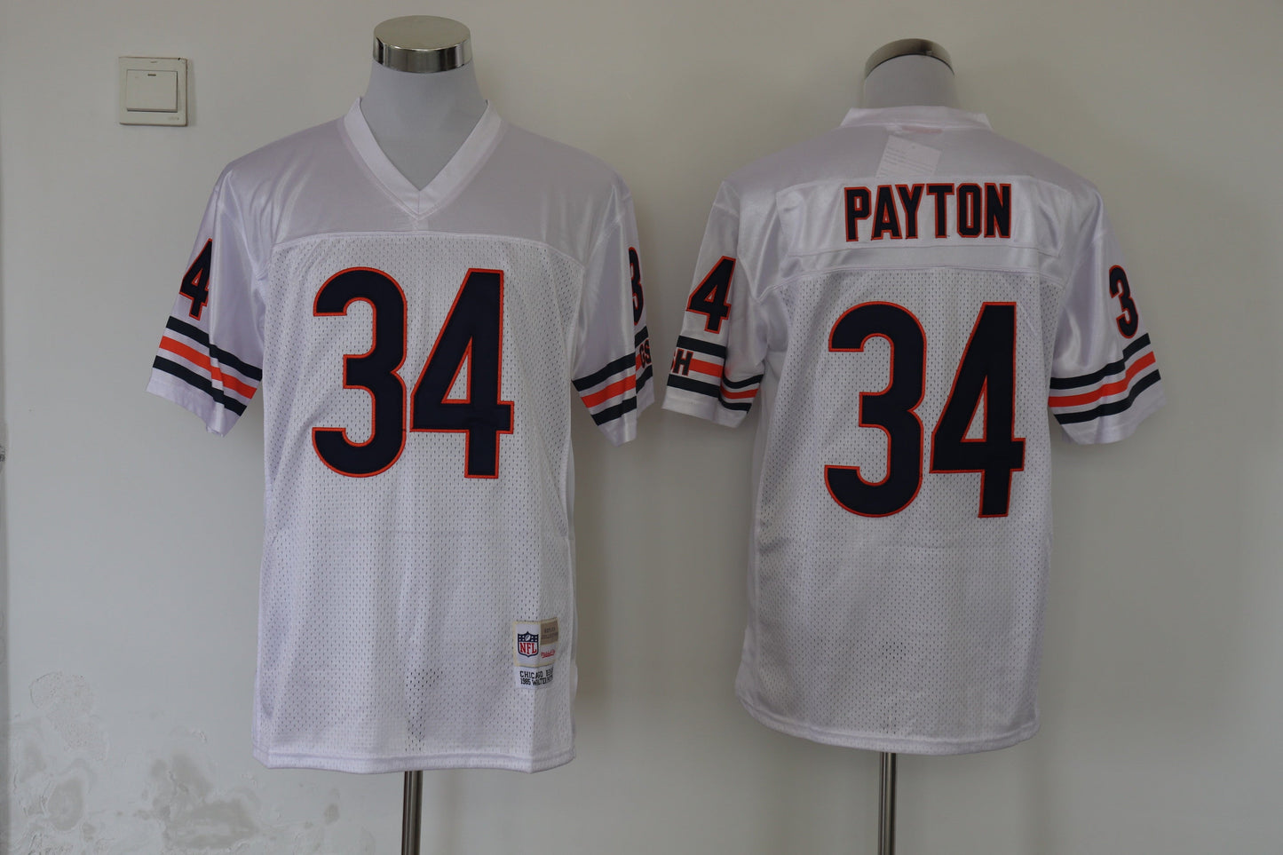 Men's Chicago Bears Walter Payton White Legacy Replica Jersey1