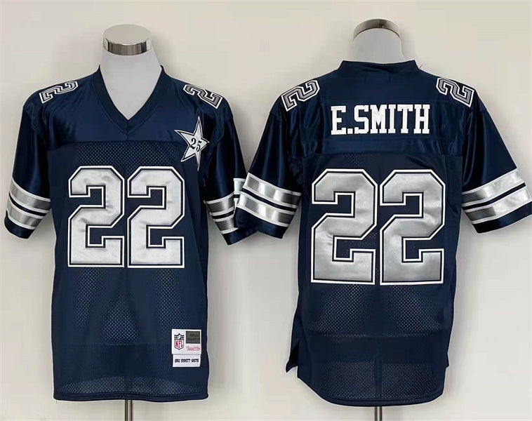 Men's Dallas Cowboys Emmitt Smith Navy Legacy Replica Player Jersey1