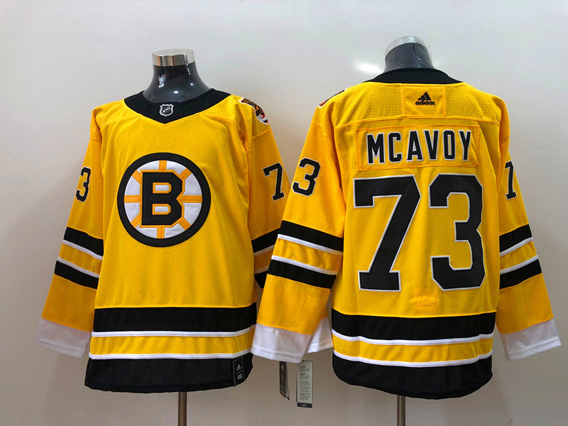 Men's Boston Bruins Charlie McAvoy #73 Yellow Replica Player jersey