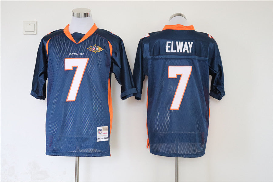 Men's Denver Broncos John Elway Navy Legacy Replica Jersey1