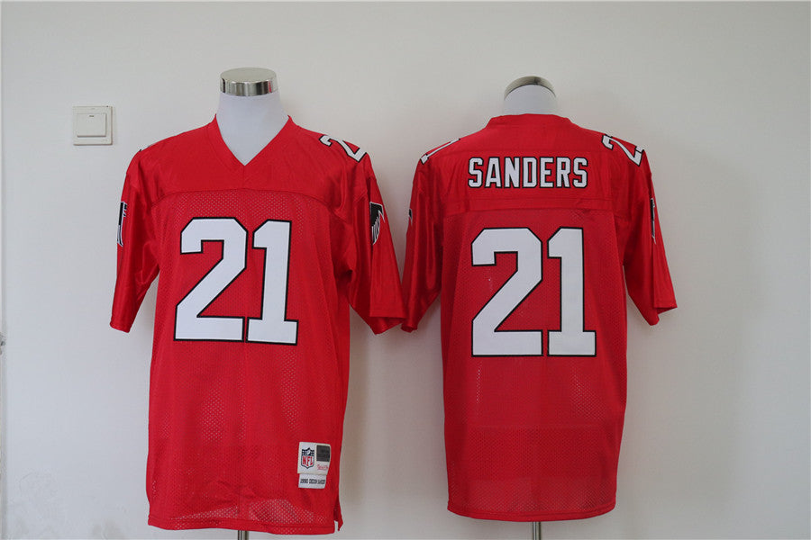 Men's Atlanta Falcons Deion Sanders Red Legacy Replica Jersey1