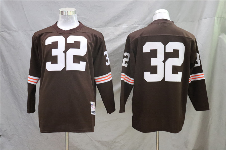 Men's Cleveland Browns Jim Brown Brown Legacy Replica Jersey1