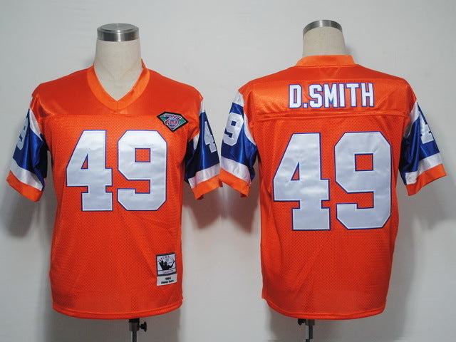 Men's Denver Broncos Dennis Smith Orange Legacy Replica Jersey1
