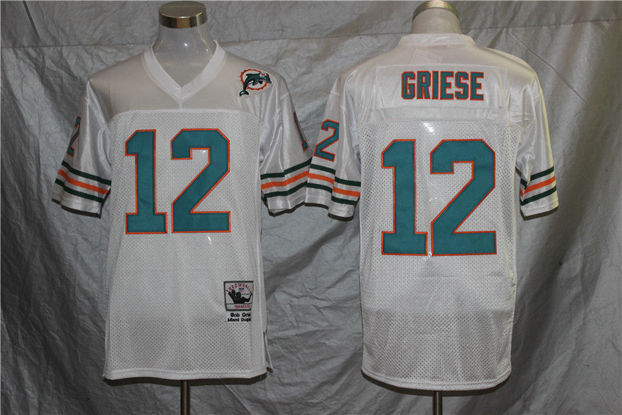 Men's Miami Dolphins Bob Griese White Legacy Replica jersey