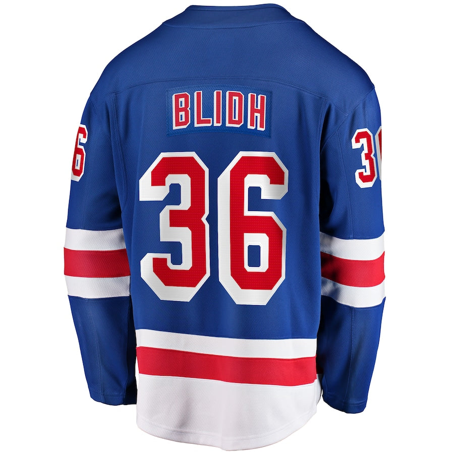 Anton Blidh New York Rangers Home Breakaway Jersey - Blue