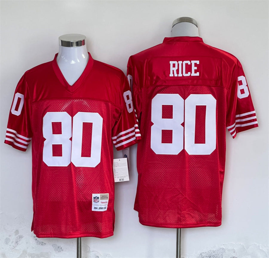 Men's San Francisco 49ers Jerry Rice Scarlet Legacy Replica Player Jersey1