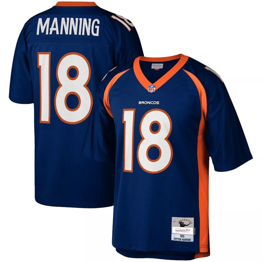 Denver Broncos Peyton Manning #18 Navy 2015 NFL Legacy Jersey