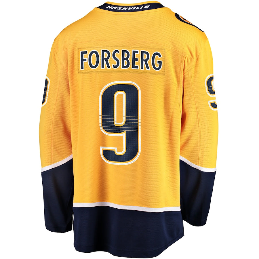 Filip Forsberg Nashville Predators Home Breakaway Jersey - Gold
