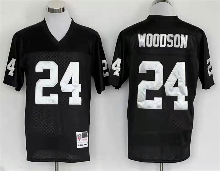 Men's Oakland Raiders Charles Woodson Black Legacy Replica Jersey1