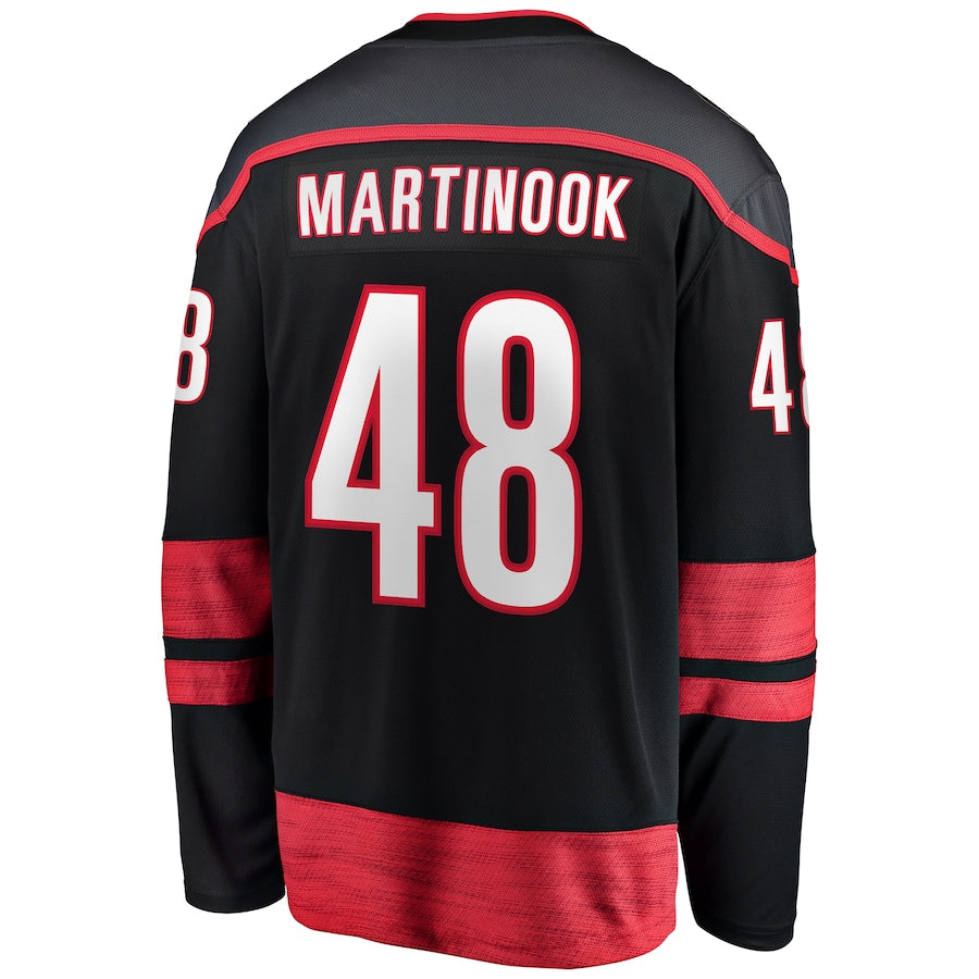 Jordan Martinook Carolina Hurricanes Home Breakaway Jersey - Black