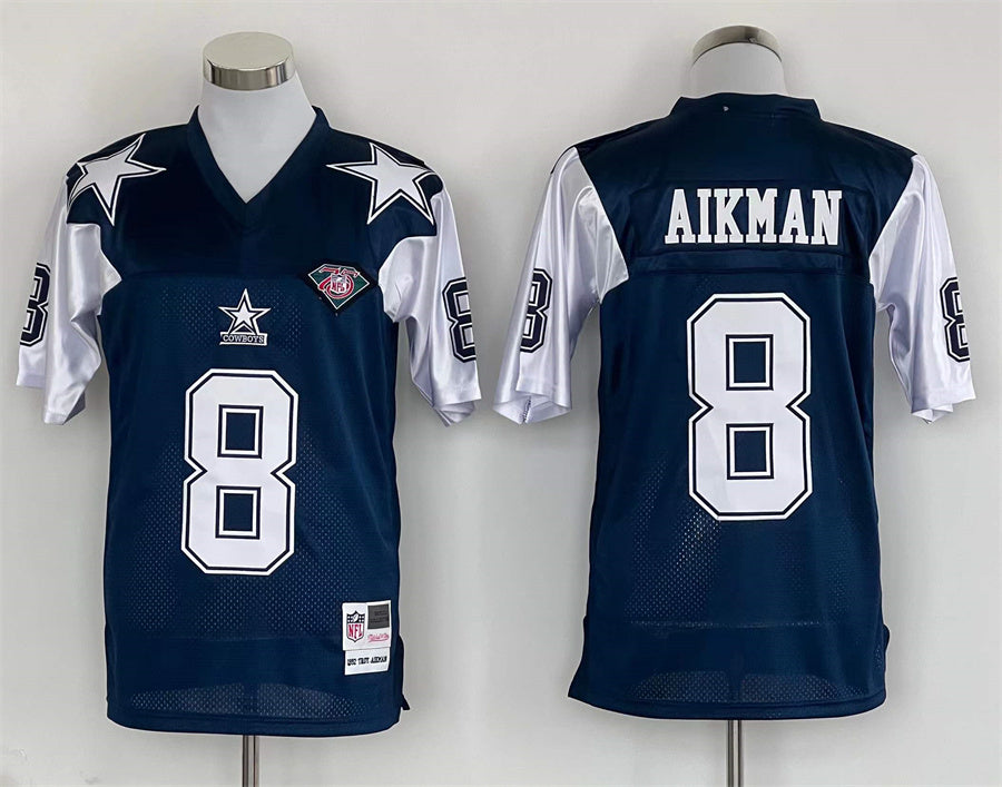 Men's Dallas Cowboys Troy Aikman Navy Legacy Replica Player jersey
