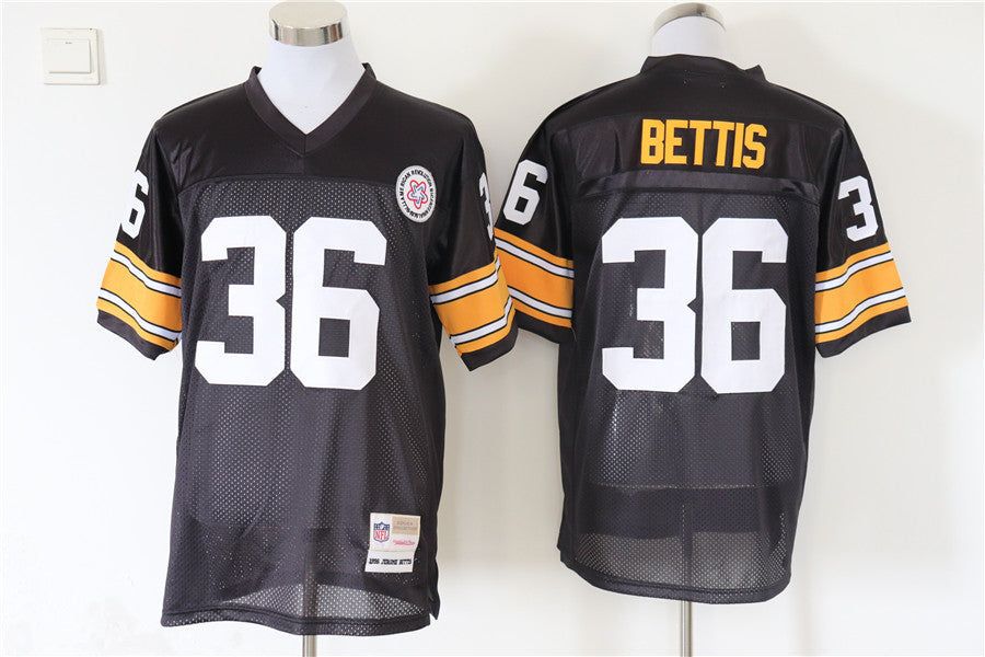 Men's Pittsburgh Steelers Jerome Bettis Black Legacy Replica Jersey1