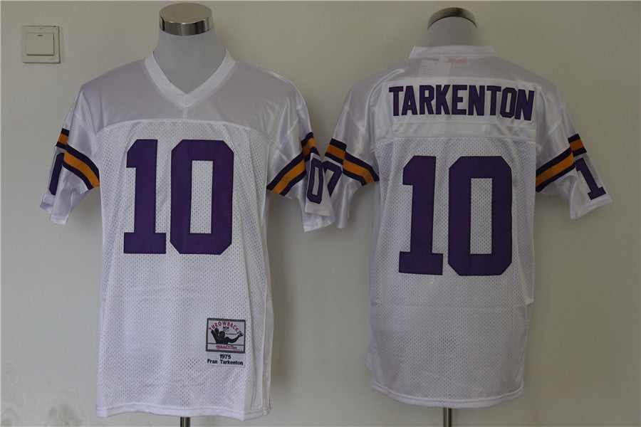 Men's Minnesota Vikings Fran Tarkenton White Legacy Replica Jersey1