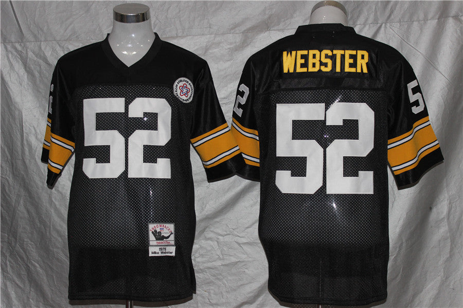 Men's Pittsburgh Steelers Mike Webster Black Legacy Replica Jersey1