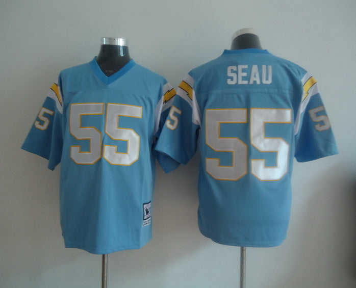 Men's San Diego Chargers Junior Seau Blue Legacy Replica Jersey1